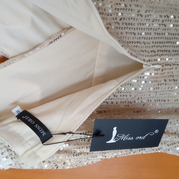 Floor Length Sequin Gown, size medium - Picture 3 of 3